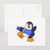 Pinguïn bij Muziek met Guitar Briefkaart (Voorkant / Achterkant)