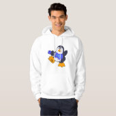 Pinguïn bij Muziek met Guitar Hoodie (Voorkant volledig)