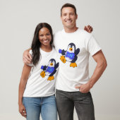 Pinguïn bij Muziek met Guitar T-shirt (Unisex)