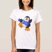 Pinguïn bij Muziek met Guitar T-shirt (Voorkant)