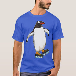Pinguïn bij schaatsen met Ice schaatsen 2 T-shirt