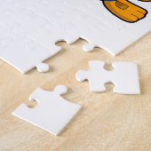 Pinguïn bij slapen met piloot legpuzzel (Zijkant)