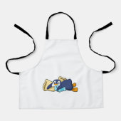 Pinguïn bij slapen met piloot schort (Voorkant)