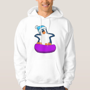 Pinguïn bij Snowboarding met Snowboard Hoodie