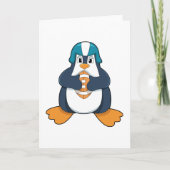 Pinguïn bij Voetbalsporten Kaart (Voorkant)