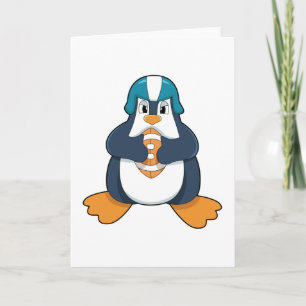 Pinguïn bij voetbalwedstrijd kaart