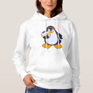 Pinguïn bij volleybalsporten hoodie
