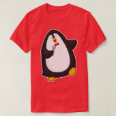 Pinguïn bij zingen met microfoon Stropdas T-shirt (Design voorkant)