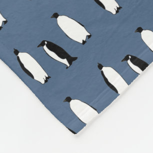 Pinguïn Bird Blue Antarctic Animal Polar Fleece Deken