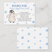 Pinguïn boeken voor Baby, sneeuwvlokken brengen ee Informatiekaartje (Voorkant / Achterkant)