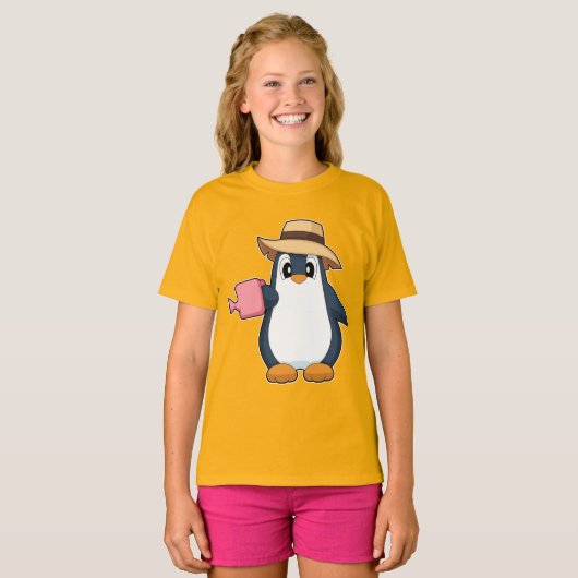 Pinguïn Boer Watering Can T-shirt (Voorkant volledig)