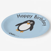 Pinguïn borden verjaardagsfeest papieren bordje (Gekanteld)