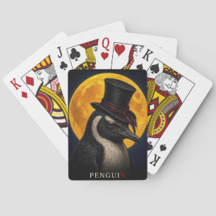 Pinguïn Bovenhoed Gotische Surrealist Pokerkaarten