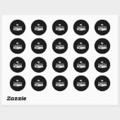 Pinguïn Bowling Ns Oh Nee Grappige Bowler Speler M Ronde Sticker (Vel)
