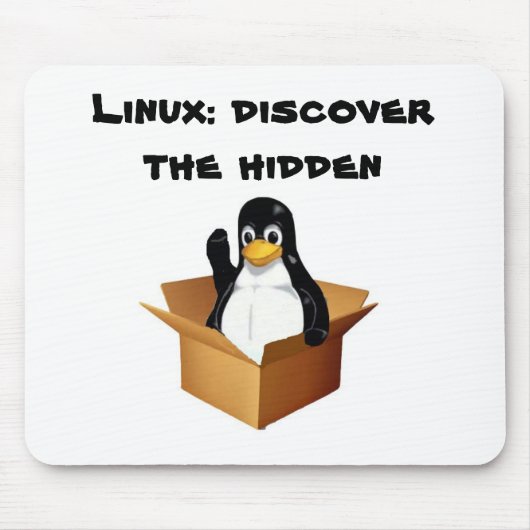pinguïn box1 copy, Linux: ontdek het verborgen Muismat (Voorkant)