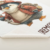 Pinguïn Brandweerman Ping Pong Paddle Winter Sherpa Deken (3/4)