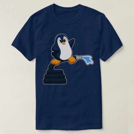 Pinguïn brandweerslang t-shirt (Design voorkant)