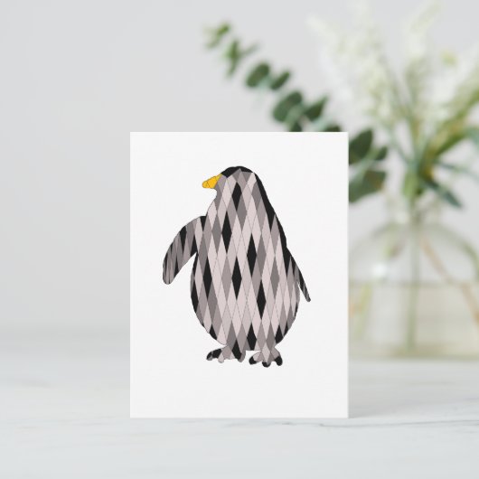 pinguïn briefkaart (Staand voorkant)