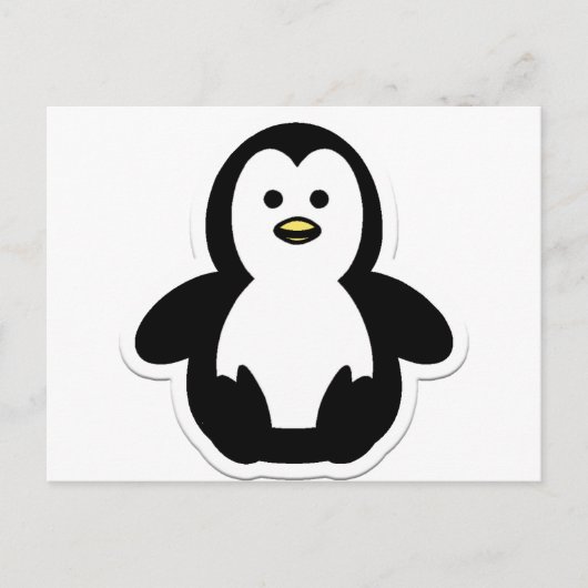 pinguïn briefkaart (Voorkant)