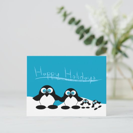 pinguïn briefkaart (Staand voorkant)