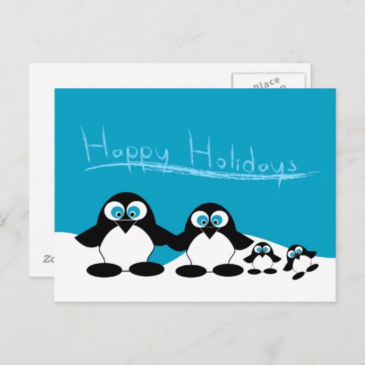 pinguïn briefkaart (Voorkant / Achterkant)