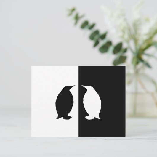 pinguïn briefkaart (Staand voorkant)