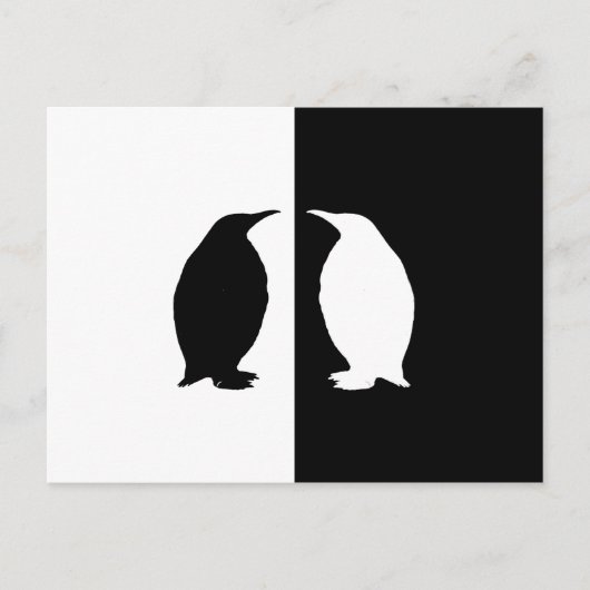 pinguïn briefkaart (Voorkant)