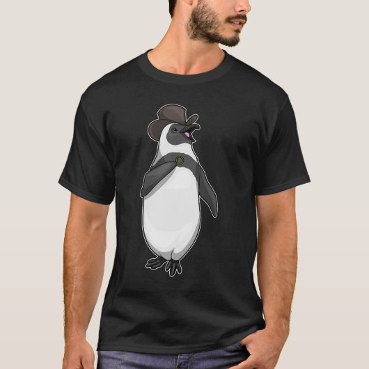 Pinguïn bruidegom trouwring t-shirt (Voorkant)