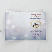 Pinguïn bruiloft- Foto opslaan van de datum Aankondiging (Binnen)