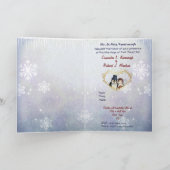 Pinguïn bruiloft foto uitnodiging (Binnen)