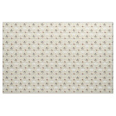 Pinguïn bruiloft harten op beige stof (Yard (91,4 cm))