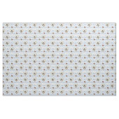 Pinguïn bruiloft harten op blauw stof (Yard (91,4 cm))