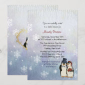 Pinguïn Bruiloft Vrijgezellenfeest Kaart (Voorkant / Achterkant)