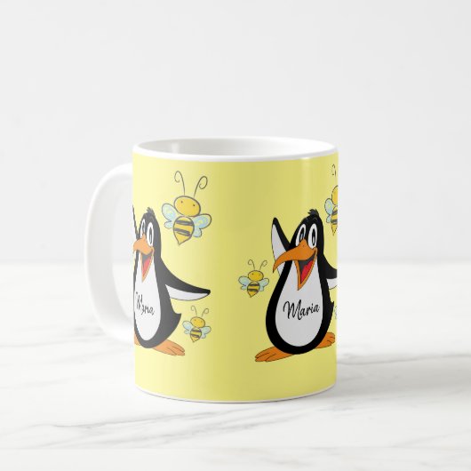 Pinguïn Bumblebee Mok (Voorkant links)