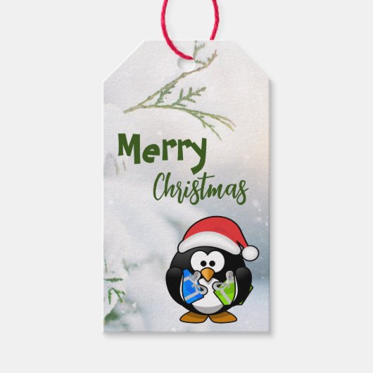 Pinguïn cadeaulabel (Voorkant)