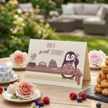 Pinguïn Cake Decorator | Zoete Verjaardagskaart
