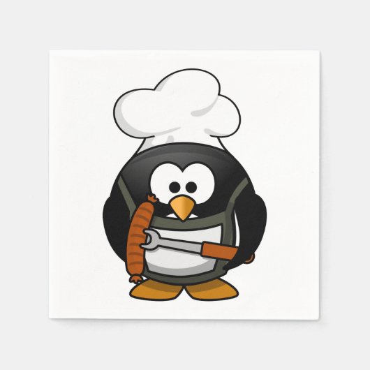 Pinguïn-Cartoon 001 Servetten (Voorkant)