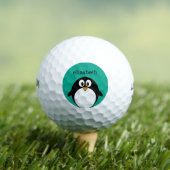 pinguïn cartoon smaragd en zwart golfballen (Insitu Shirt)