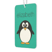 pinguïn cartoon smaragd en zwart luchtverfrisser (Links)