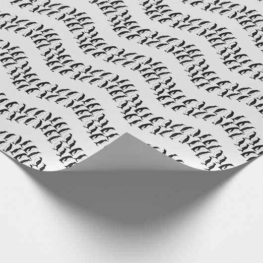 Pinguïn Chevron Cadeaupapier (Hoek)