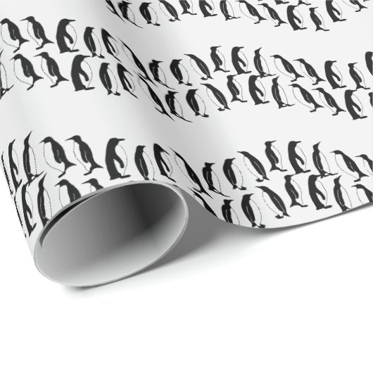 Pinguïn Chevron Cadeaupapier (Rol Hoek)