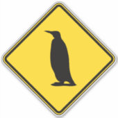 Pinguïn Crossing Sticker (Voorkant)
