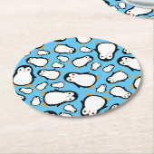 Pinguïn Cute Winter 1e verjaardag Onderzetters (Gebogen)