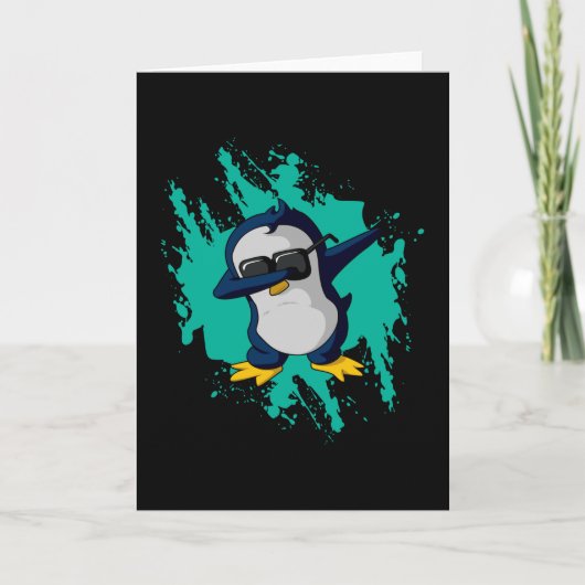 Pinguïn Dab Cold Ice Funny Gift Idee Cool Kaart (Voorkant)