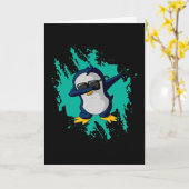 Pinguïn Dab Cold Ice Funny Gift Idee Cool Kaart (Gele Bloem)