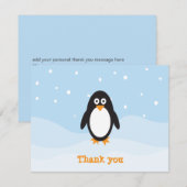 Pinguïn Dank Je Kaart (Voorkant / Achterkant)