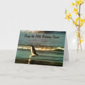 Pinguïn danst "16e VERJAARDAG" VOOR JOU Kaart (Gele Bloem)