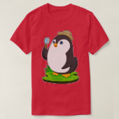 Pinguïn Detective Vergrootglas T-shirt (Design voorkant)