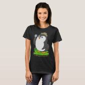 Pinguïn Detective Vergrootglas T-shirt (Voorkant volledig)