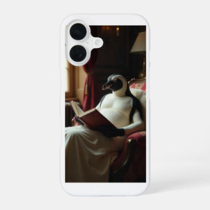 Pinguïn die een boek leest iPhone 16 hoesje